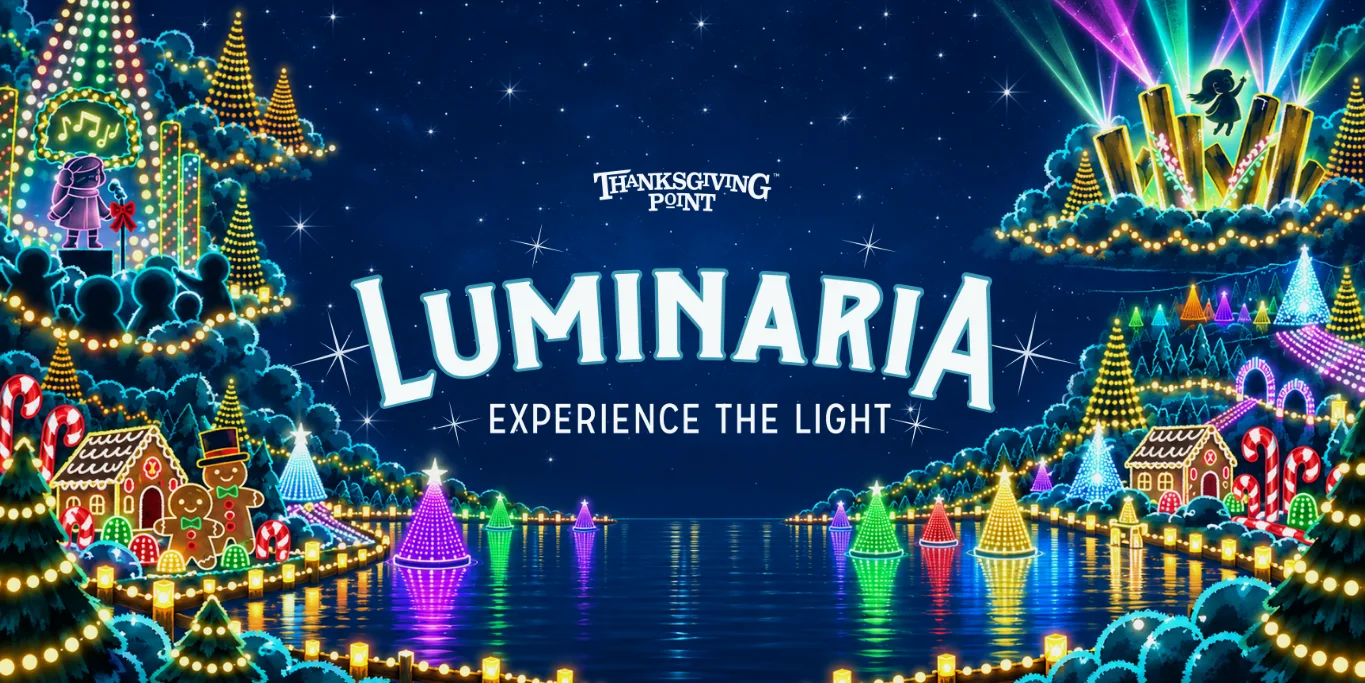 湖上の光るツリーやステージ演出を描いたLuminaria 2026の公式ビジュアル