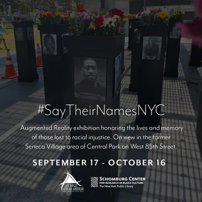 Say Their Names Memorial ExhibitionのAR展示イメージ